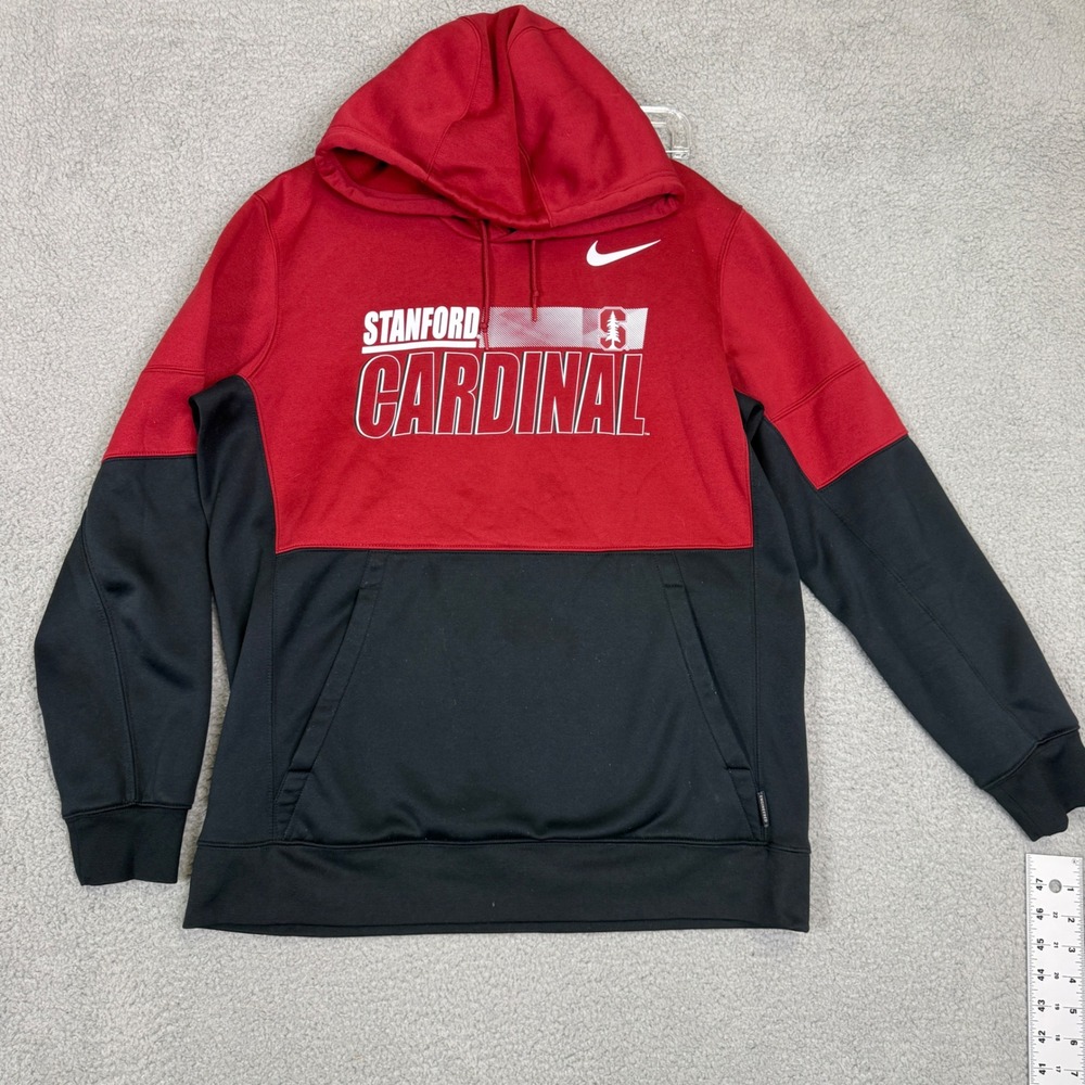 Nike Stanford Cardinal Dri-FIT Hoodie Red Black Mens Large CQ5569-698